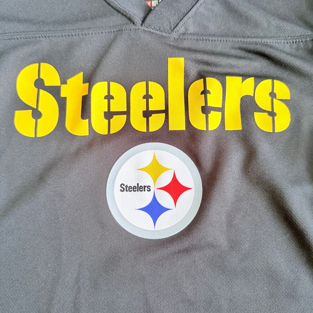 NFL Steelers Youth Medium Football Jersey Black - Picture 3 of 5
